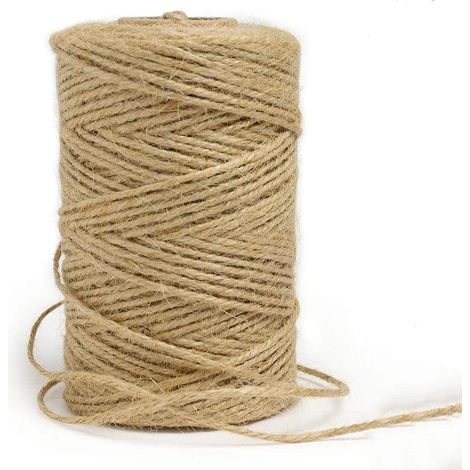 Corde En Jute - 100 M - Pour Jardinage Décoration Intérieure Emballage Cadeaux Loisirs Créatifs - Naturelle Écologique