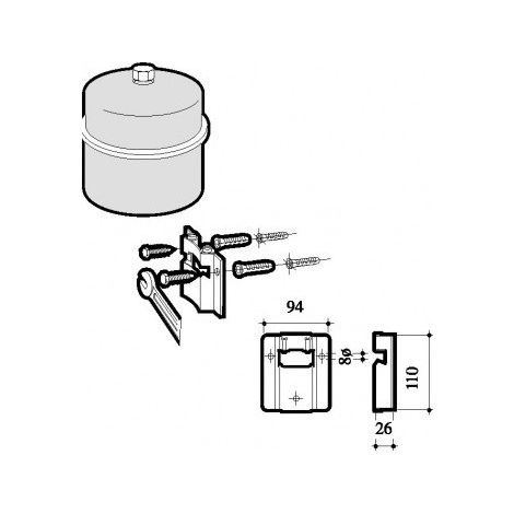 Support de réservoir Vasoflex MB2 - BAXI
