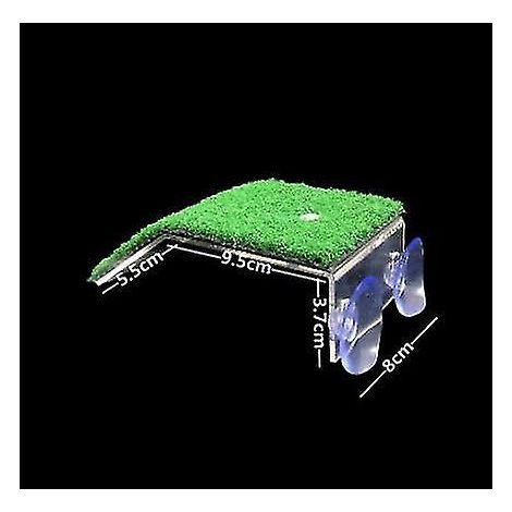 Plateforme de repos pour tortues, rampe pour tortues, terrasse de repos pour tortues, échelle pour reptiles avec gazon artificiel, décoration d'aquarium - S- (1/4)
