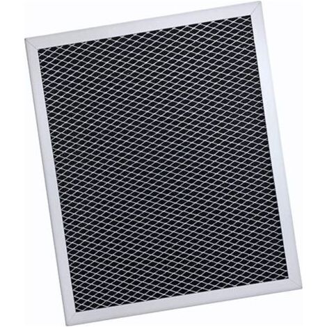 Filtre à charbon compatible Whirlpool 97007696 aluminium argent 267x222mm