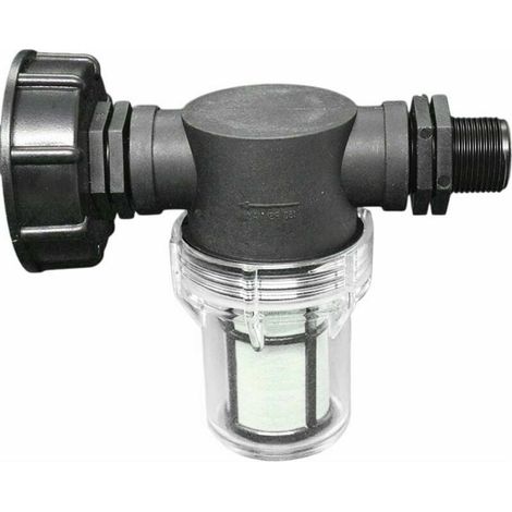 Raccord de robinet pour cuve 1000L – Adaptateur S60x6 avec filtre intégré – Connexion tuyau de jardin 3/4'' – Collecteur d'eau de pluie (1/4)