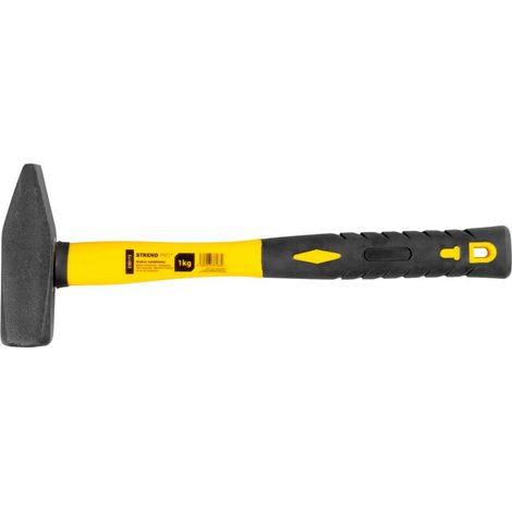 Hammer Strend Pro HM112 1000 g, Schlosserhammer, Fiberglasgriff, TPR, Stiellänge 360mm
