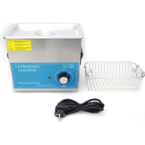 Nettoyeur Ultrasonique 4,5L Acier Inoxydable Minuterie Mécanique Machine de Laboratoire Prise 240TEU 200-240V (1/5)