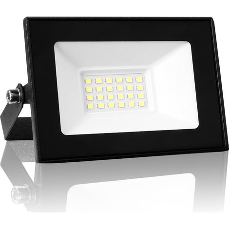 20W Projecteur LED d'extérieur, éclairage de sécurité LED d'extérieur 3000K, IP66, éclairage blanc lumière du jour pour entrepôt, aire de jeux, arrière-cour et parc (20W, 3000K) (1/5)