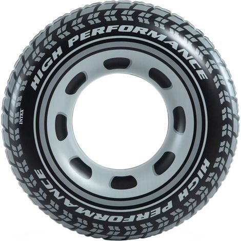 Bouée gonflable géante en forme de pneu de voiture (91 cm), motif pneu de camion. (1/5)