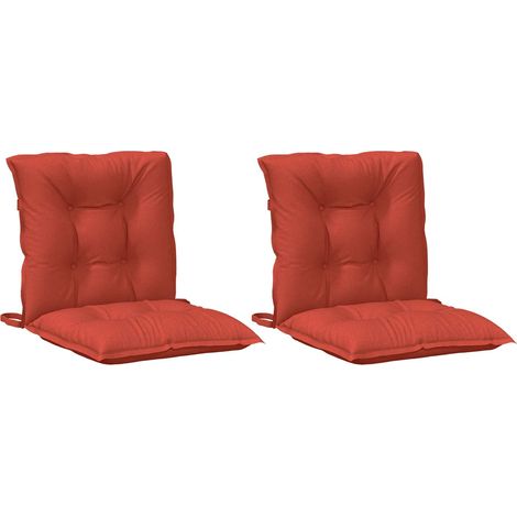 Maison Exclusive - Cuscini Sedia Schiena Bassa 2 pz Rosso Mélange 100x50x7 Tessuto (1/5)