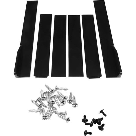 Lot de 6 marchepieds latéraux inférieurs universels en ABS noir flexible haute ténacité, résistant aux rayures, extérieur et inférieur, ligne d'extrémité pour voiture (1/5)