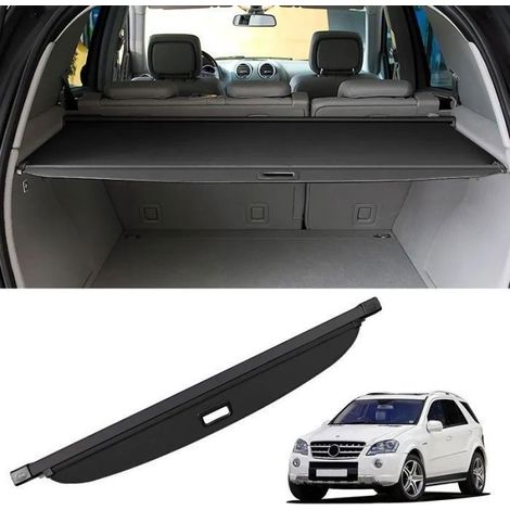 Borsa portaoggetti per bagagliaio - Mercedes ML W164 (2006-2011) - Nero - Supporti in alluminio - Avvolgibile