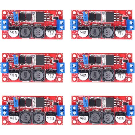 Module régulateur de tension abaisseur CC (6 pièces), carte d'alimentation ajustable, courant élevé 5-38 V à 1,25-36 V (1/5)
