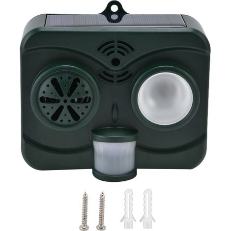 Répulsif ultrasonique pour animaux, étanche, solaire, répulsif d'oiseaux, lumière clignotante pour jardin, 3.7V (1/5)