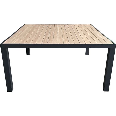 TAVOLO CAPRI 150X150XH74CM GRIGIO SCURO CON DOGHE