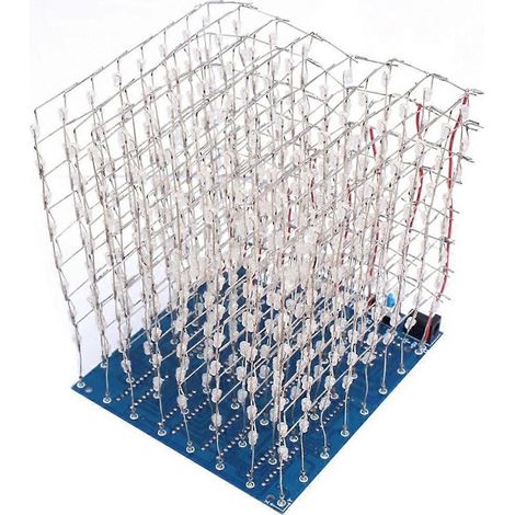 DIY-Bausatz für 3D8 8x8x8 LED-Lichtwürfel, 4,5-5,5V Lötset, Leiterplatte für LED-Würfel. (1/5)