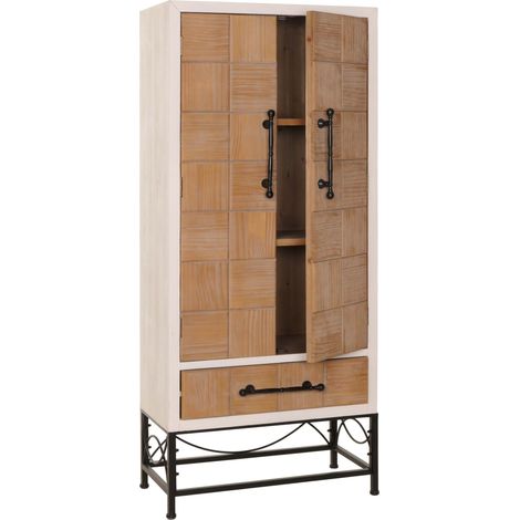 Mobile armadio alto HHG-172, mobile libreria da soggiorno con ante e cassetto, legno massiccio MDF, 167x72x41cm