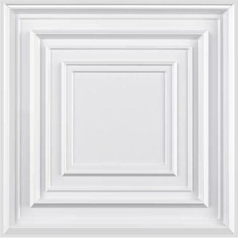 Pack de 33 panneaux pour plafond et mur, panneau de plafond en PVC 30x30cm, panneau mural 3D, convient aux salles de bains, cuisines (blanc) (1/5)