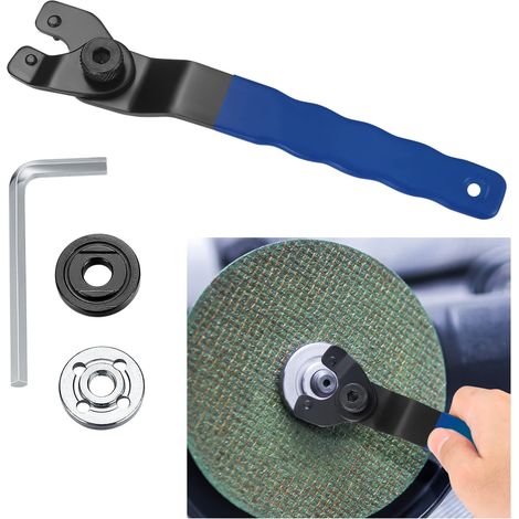 1 Pcs Clé à Broche Réglable 8-48 mm, Clé à Meuleuse à Molette Réglable de Meuleuse D'angle, Clés à Tenon Allen Accessoires (bleu) (1/5)