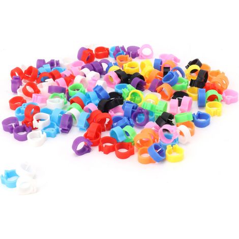 200 Bagues de Patte Colorées pour Pigeons 8mm, Anneaux d'Identification pour Pattes de Pigeon sans Texte, Lot de 200 Pièces (1/5)