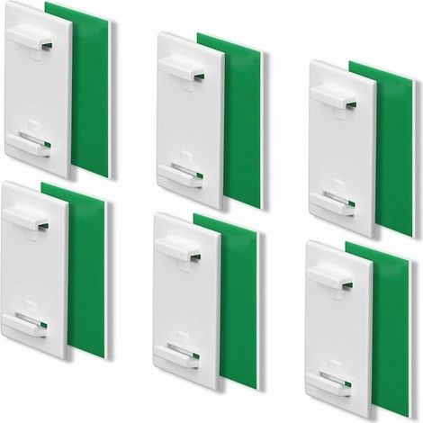 6 Sets grüne Klebehaken zur Befestigung von Gardinenrückseiten – Plissee-Gardinenhakenplatte, Gardinenhalter ohne Nägel (1/2)