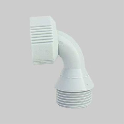 Raccordo curvo per tubo carico lavatrice 3/4" x 3/4" (1/2)