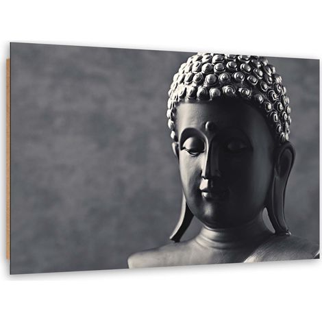 Quadro deco panel, Buddha su sfondo grigio - 60x40 (1/5)