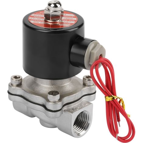 220 V Wechselstrom G1/2"-Elektromagnetventil aus Edelstahl 304, normalerweise geschlossen, 2 Positionen, 2 Wege