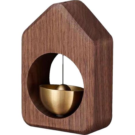 Sonnette d'entrée, sonnette d'ouverture de porte, Belle sonnette magnétique, sonnette en matériau naturel avec un son agréable pour la maison et (1/5)