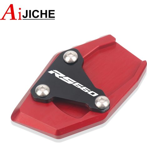 (Rouge) Béquille latérale de moto en aluminium CNC, extension de support compatible avec Aprilia RS660 RS 660 2020-2023 maxpower (1/4)