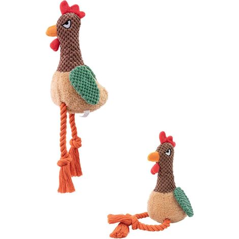 JeiibrZui Peluche Nœud pour Chien - Taille Moyenne - 1 Pièce avec Couineur et Papier Crêpant - Marron - Jouet à Mâcher Interactif pour Chiots et Petits Chiens - Matière Douce pour une Utilisation Inté (1/5)