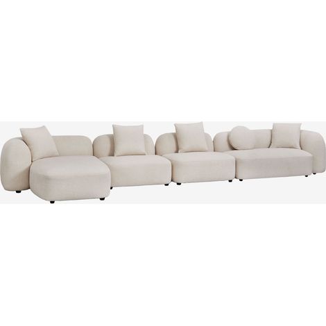 Canapé modulaire avec méridienne gauche 4 pièces en chenille Coco SKLUM (1/5)