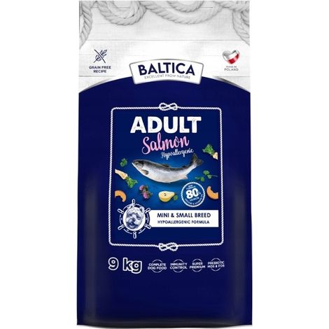 Alimento seco para perros Baltica ADULT Salmón Hipoalergénico XS/S 9 kg