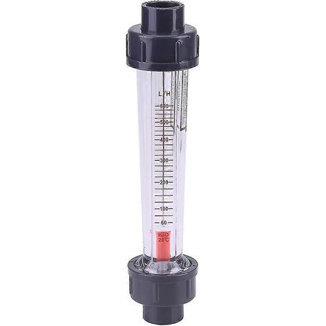 Débitmètre d'eau en plastique 60-600 l/h Lzs-15, flotteur, raccord fileté femelle double pour tuyau DN 15 (transparent) (1 pièce) (1/5)