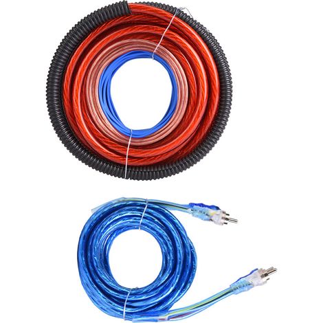 Kit câble d'installation pour amplificateur subwoofer auto 4 gauge 2800W, avec fusible adapté (1/5)
