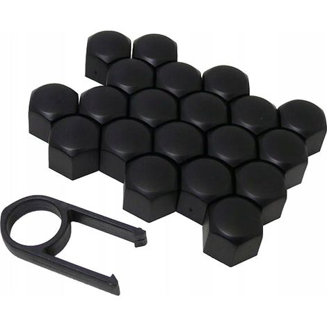 EXTRACTEUR DE CAPUCHONS DE BOULON DE ROUE, CAPUCHONS DE JANTE 19 mm NOIRS (1/5)