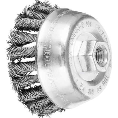 PFERD TOOLS COMBITWIST Topfbürste gezopft TBG Ø 80mm M14 Stahl-Draht-Ø 0,50mm Winkelschleifer 5 Stk