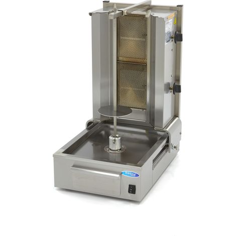 Broche à kebab - 2 brûleurs - 20kg de viande - Gaz - Maxima
