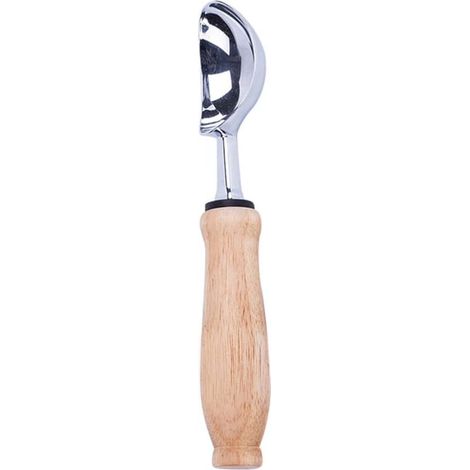 Happyyami Cuillère à Glace Ergonomique en Acier Inoxydable et Bois (1/5)