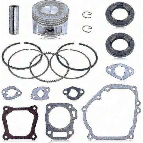 Kit de segments de piston 68 mm avec piston, joint d'huile, joint de culasse, axe de piston et clips, compatible avec les moteurs 5.5 DP pour GX160, GX120, GX200, GX240 et GX270. WHBYV (1/4)