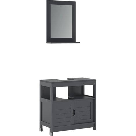 Badmöbel-Set Vilda, Grau, 2 Teile, Vicco