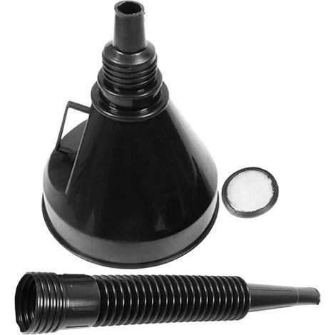 Entonnoir à Huile Flexible 165 MM Filtre Entonnoir Extra Long Noir Multifonction pour Remplissage Carburant et Huile Moteur Voiture et Moto (1/5)