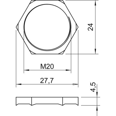 OBO Bettermann Gegenmutter M20x1,5 CuZn N 169 MSS M20 50 Stk
