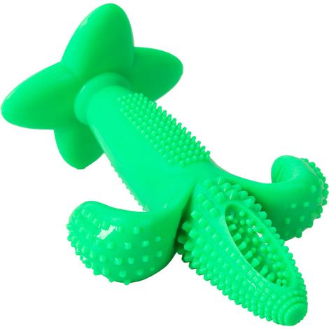 Jouet à mâcher pour chien en forme d'épi de maïs, résistant aux morsures, pour soulager l'anxiété et l'usure des dents. Jouet interactif vert. (1/5)