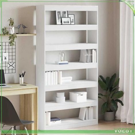 Bibliothèque - FAF7291712449437 - Blanc - Bois d'ingénierie - 6 étagères (1/5)