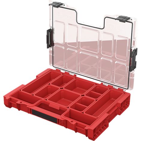 Caja de herramientas mediana QBRICK PRO Organizer 200 roja UltraHD con tapa (1/5)