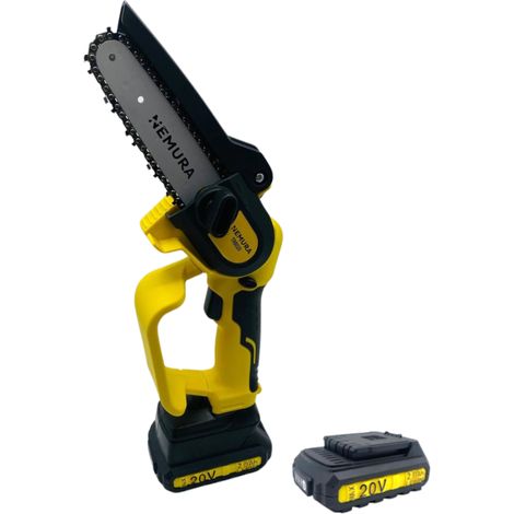 Mini Tronçonneuse sans fil 20V NEMURA - Coupe de 12,5cm + 2 Batteries 2Ah + Chargeur rapide (1/5)