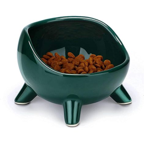 Gamelle surélevée en céramique pour chat/chiot, gamelle orthopédique inclinée pour chat adulte/chaton. (1/5)