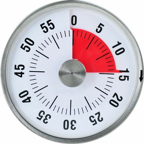 Minuteur Géant Mécanique 60 Minutes Grands Chiffres sur Pied ou Magnétique Timer Cuisine, Salle de Classe Gestion,