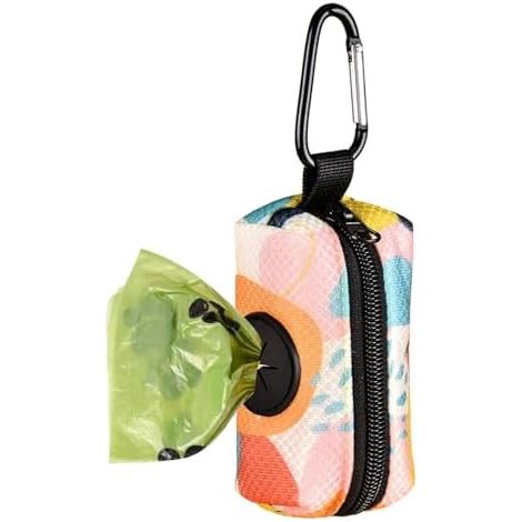 Porte-sacs à déjections canines ICEMOOD avec distributeur intégré – Élégant porte-sacs à déjections pour laisse, motif peinture à l'huile (1/5)