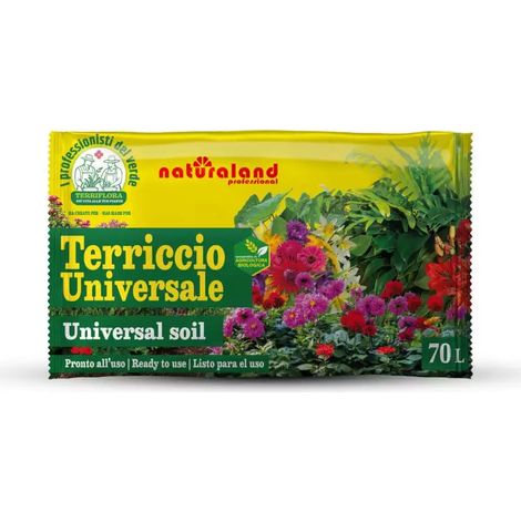 terriccio universale multiuso per piante verdi e fiorite euroterriflora 70 litri