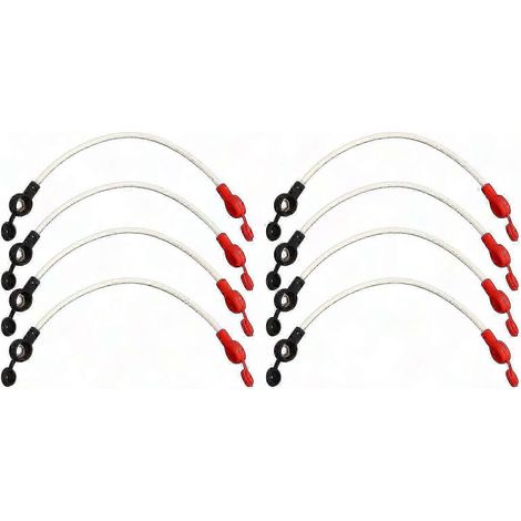 8pcs Câbles de Batterie en Cuivre Résistants à la Haute Température Ignifuges Fils avec Capuchon Anti-Poussière pour Accumulateurs (1/5)