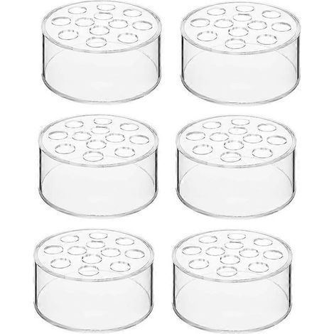 Vase simple pour la maison, vase de table de mariage, rond transparent à 12 trous (1/5)