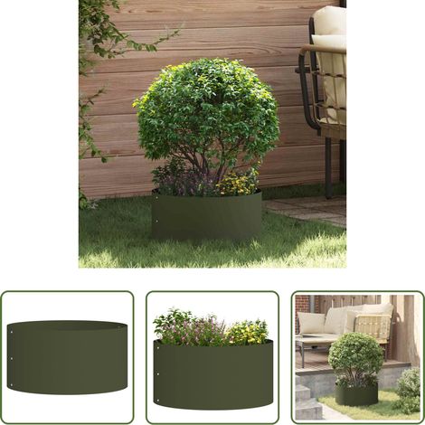 Anneau de plantation - Anneau de jardinière Vert olive 40 x 40 x 20 cm (1/5)